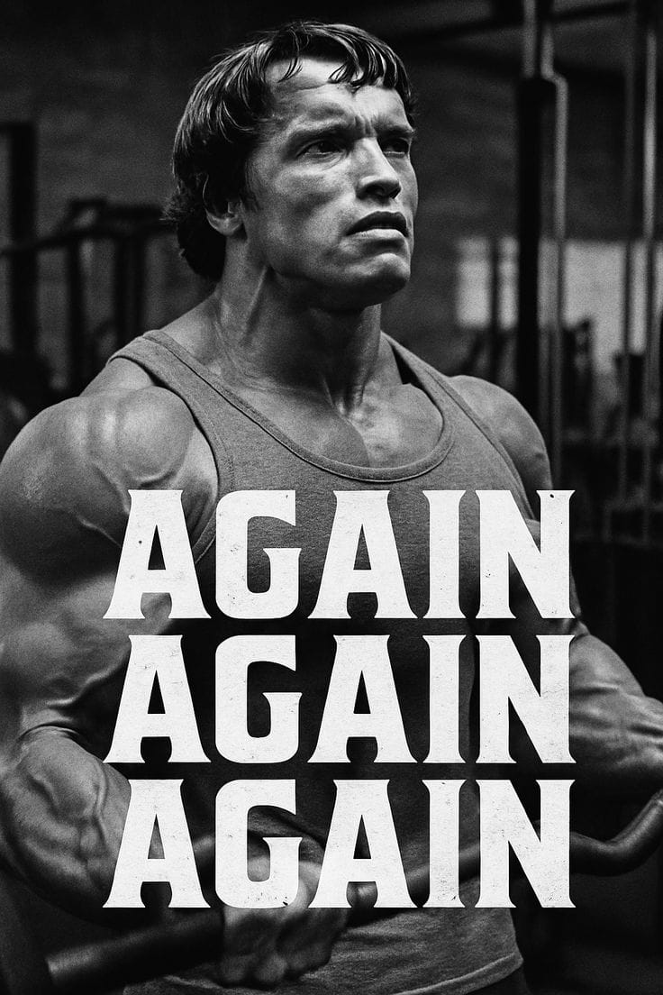 Black and white bodybuilding poster