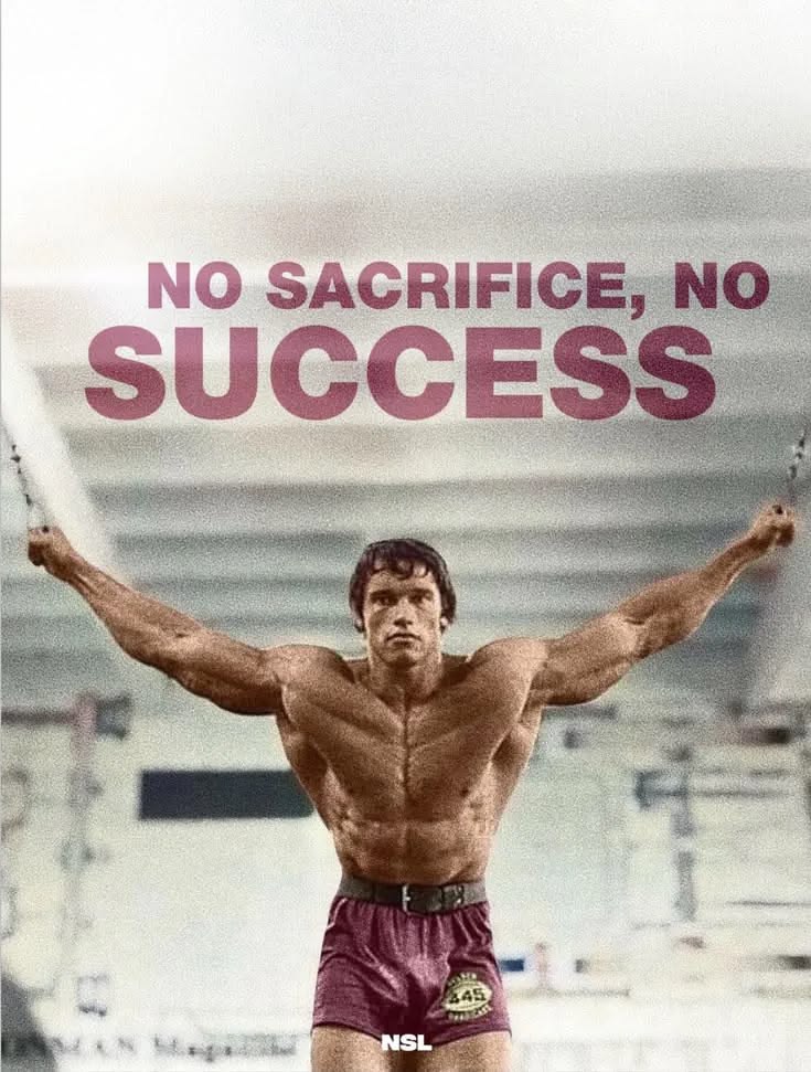 Motivational gym poster about dedication